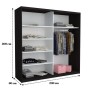 Dresing Smart 200 Wenge cu Oglinda si Usi Gri