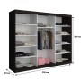 Dresing Smart 250 Wenge cu Oglinda si Usi Sonoma