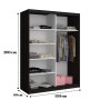 Dresing Smart 150 Wenge cu Oglinda  si Usi Albe