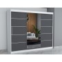 Dresing Smart 250 Alb cu Oglinda si Usi Gri