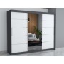 Dresing Smart 250 Gri cu Oglinda si Usi Albe