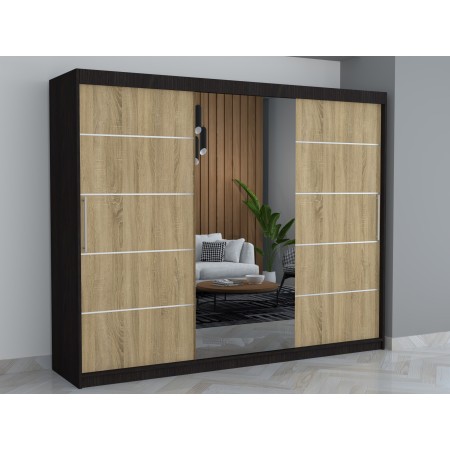 Dresing Smart 250 Wenge cu Oglinda si Usi Sonoma