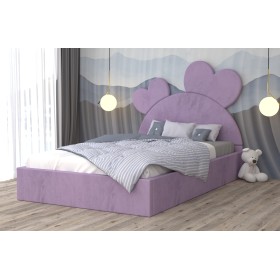 Pat Tapitat INIMIOARA Mov Catifea Premium