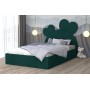 Pat Tapitat INIMIOARA Verde Catifea Premium