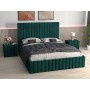 Pat Melania Verde Catifea Premium cu Noptiere Tapitate