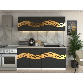 Bucatarie MELISSA Gri antracit cu accente aurii