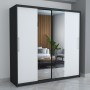 Dresing Smart 200 Gri cu Oglinda si Usi Albe