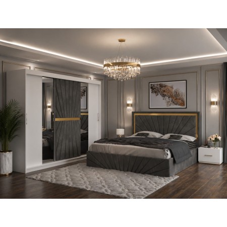 Dormitor NOVA Gri 4 Piese