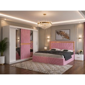 Dormitor NOVA Roz 4 Piese