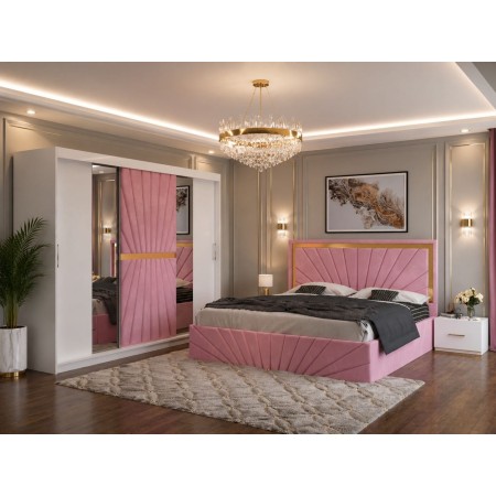 Dormitor NOVA Roz 4 Piese