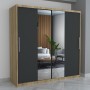 Dresing Smart 200 Sonoma cu Oglinda si Usi Gri