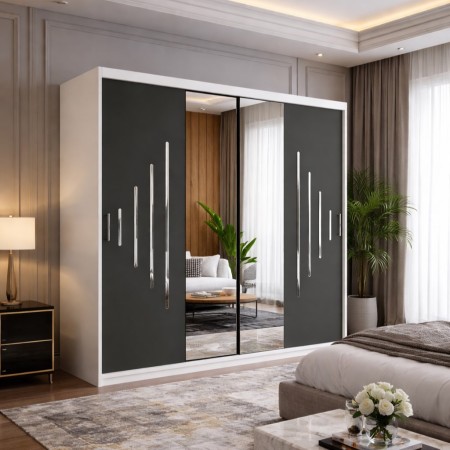 Dressing VOLA 200 Alb cu Usi Gri si Accente SILVER