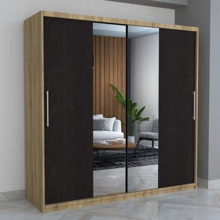 Dresing Smart 200 Sonoma cu Oglinda si Usi Wenge