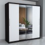 Dresing Smart 200 Wenge cu Oglinda si Usi Albe
