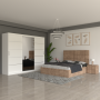 Dormitor REGAL Crem Cu Dressing 250 Si 2 Noptiere Tapitate