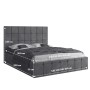 Dormitor REGAL Negru Cu Dressing 250 Si 2 Noptiere Tapitate