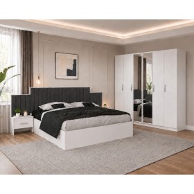 Dormitor Paris Gri Fara Comoda