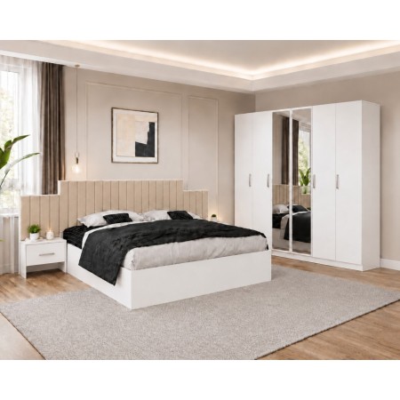 Dormitor PARIS Crem Fara Comoda