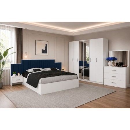 Dormitor PARIS Albastru 5 Piese
