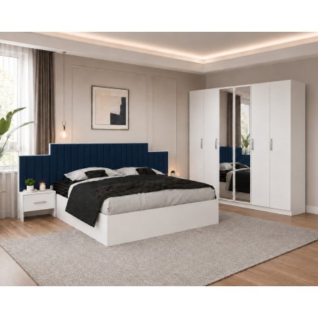 Dormitor PARIS Albastru Fara Comoda