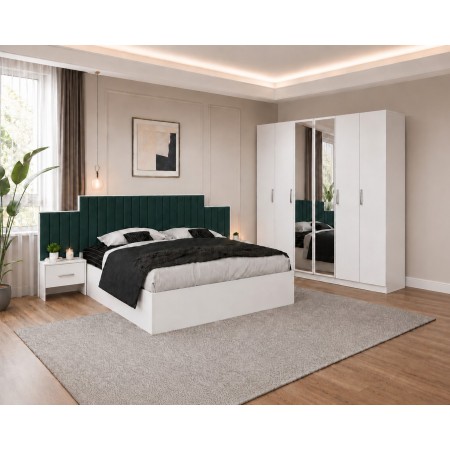 Dormitor PARIS Verde Fara Comoda