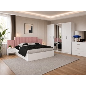 Dormitor PARIS Roz 5 Piese