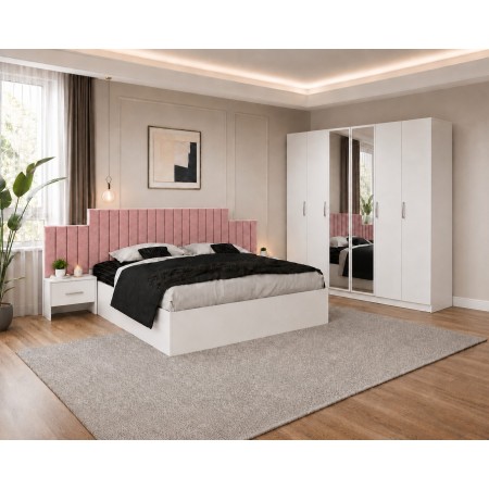 Dormitor PARIS Roz Fara Comoda