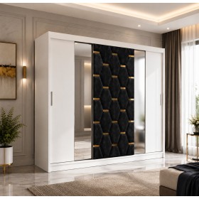 Dressing Tapitat SOFIA Negru 250cm
