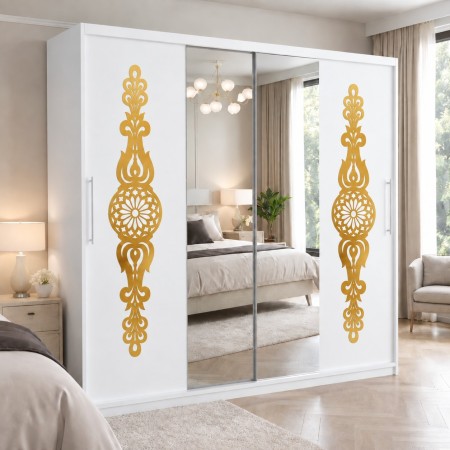 Dressing AMIRA Gold 200cm Alb