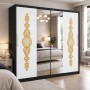 Dressing AMIRA Gold 200cm Gri Cu Usi Albe