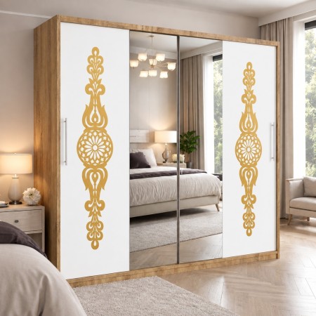 Dressing AMIRA Gold 200 cm Sonoma Cu Usi Albe