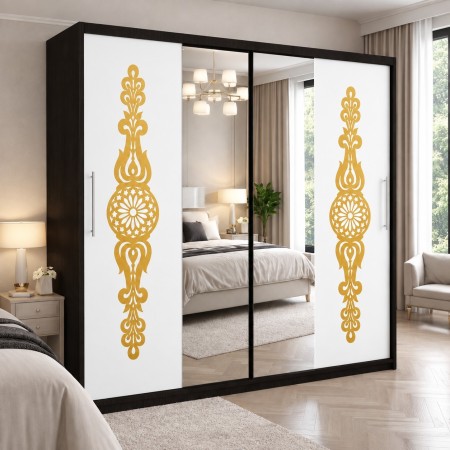 Dressing AMIRA Gold 200cm Wenge Cu Usi Albe