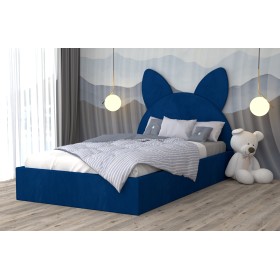 Pat Tapitat Kitty Albastru cu Catifea Premium