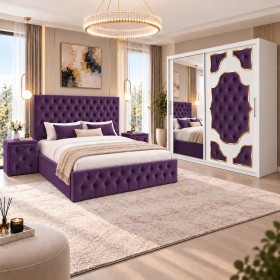 Dormitor VICTORIA Chesterfield MOV 4 Piese