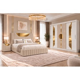 Dormitor SELENA Crem 4 Piese Premium
