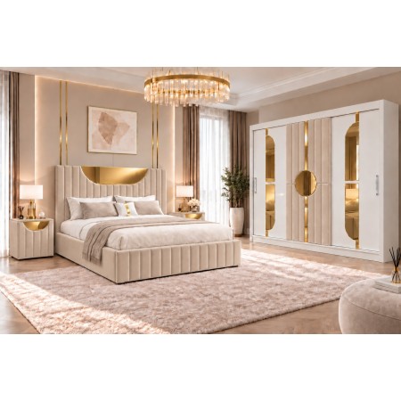 Dormitor SELENA Crem 4 Piese Premium