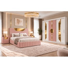Dormitor SELENA Roz 4 Piese Premium