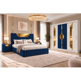 Dormitor SELENA Albastru 4 Piese Premium