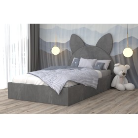 Pat Tapitat Kitty Gri cu Catifea Premium