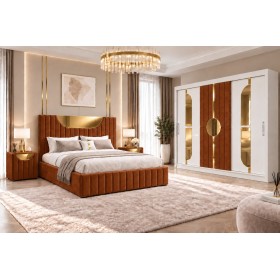 Dormitor SELENA Caramiziu 4 Piese Premium