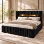Pat Tapitat MAYA NEGRU Catifea Premium
