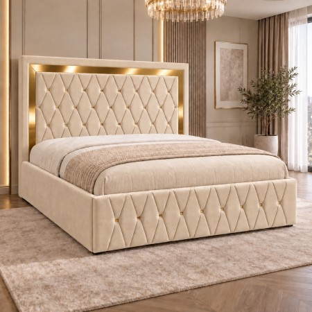 Pat Tapitat SIENA Gold CREM Catifea Premium