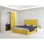 Dormitor Melania Galben cu Dressing Tapitat
