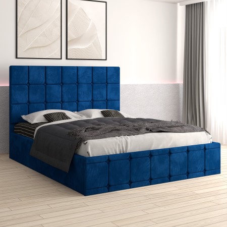 Pat Tapitat Regal Albastru Catifea Premium
