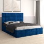 Pat Tapitat Regal Albastru Catifea Premium