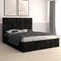 Pat Tapitat Regal Negru Catifea Premium