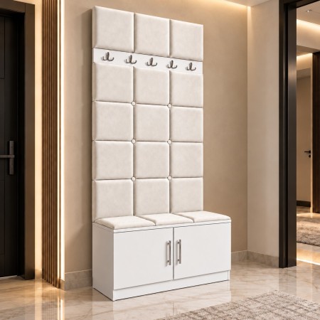 Cuier Tapitat REGAL Alb