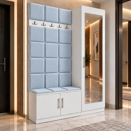 Cuier Tapitat REGAL PLUS Lemon Cu Oglinda