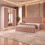 Dormitor ANA ROZ Cu Dressing Tapitat 200cm