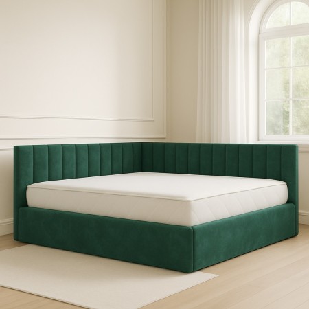 Pat Tapitat De Colt CORA Verde Catifea Premium
